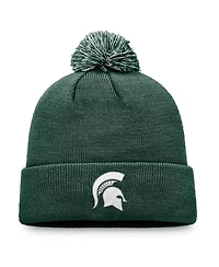 Top of the World Men's Green Michigan State Spartans Team Logo Cuffed Knit with Pom Hat
