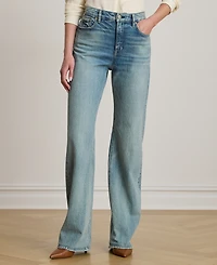 Lauren Ralph Petite High-Rise Wide-Leg Jeans