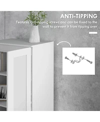 Homcom Storage Cabinet, Adjustable Shelves, Pantry Cupboard