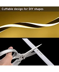 DELight 50FT Warm White Neon Rope Lights with 2" Plastic U Channel System 10PCS,Remote Control Ac 110V Waterproof Cuttable Del-D1M50W