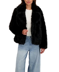 Sebby Collection Women's Long Hair Faux Fur Jacket