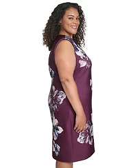 Calvin Klein Plus Printed Scuba Sheath Dress
