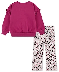 Nike Toddler Girls 2-Piece Essentials All-Over Print Femme Sweatshirt and Legging Set