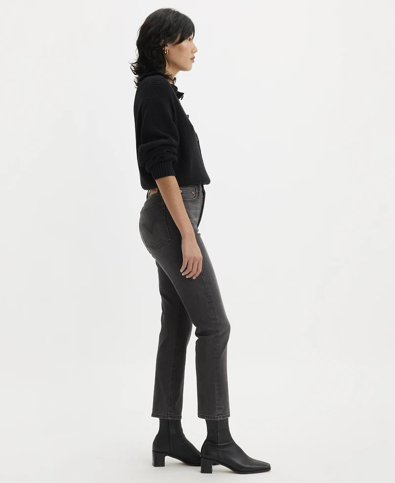 Levi's Women's Wedgie Straight-Leg High Rise Cropped Jeans