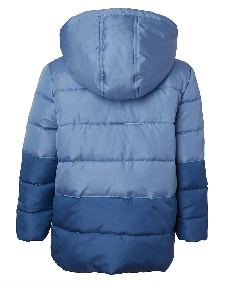 Ixtreme Big Boys Color Blocked Ripstop Puffer Jacket with Beanie
