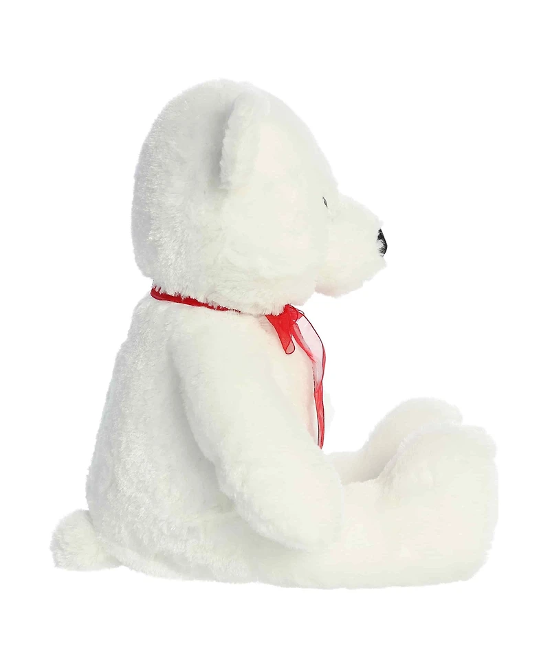 Aurora Large Bear Cuddly Plush Toy White 16"