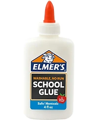 Elmer's Liquid School Glue, Washable, Great for Making Slime, 4 Ounces, Pack of 3