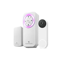 Wasserstein Doorbell Chime for Google Nest Doorbell (Wired, 2nd Gen) - Nest Doorbell Chime with Wired Transmitter (White)