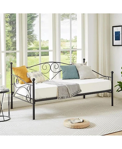 Slickblue Metal Daybed Frame with Heavy Duty Steel Construction, Classic Design