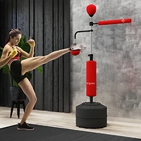 Soozier 4-in-1 Punching Bag Sd w/ 2 Speedballs, 360° Relax Bar,