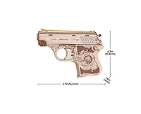 Robotime 3D Puzzles Mini Shot Firing Mechanism Assault Mechanical Diy Model Kit Toy for Teens Boys Gift, Multicolored, 5.7"1.6"4.3