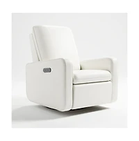 Graco Teddi Power Recliner Swivel Glider with Usb - Ivory Basketweave