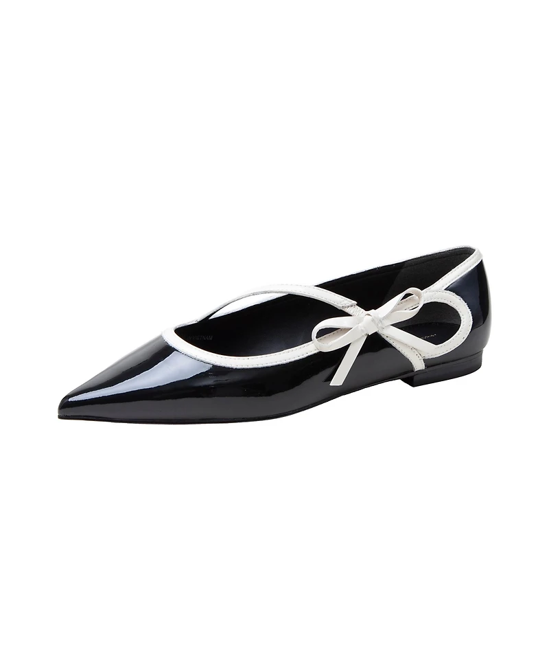 Linea Paolo Nuri | Patent Leather Asymetric Bow Skimmers