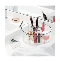 iDesign Rotating Makeup Organizer with Dividers - Clear