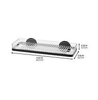 iDesign Self-Adhesive Shower Shelf with Razor Holder