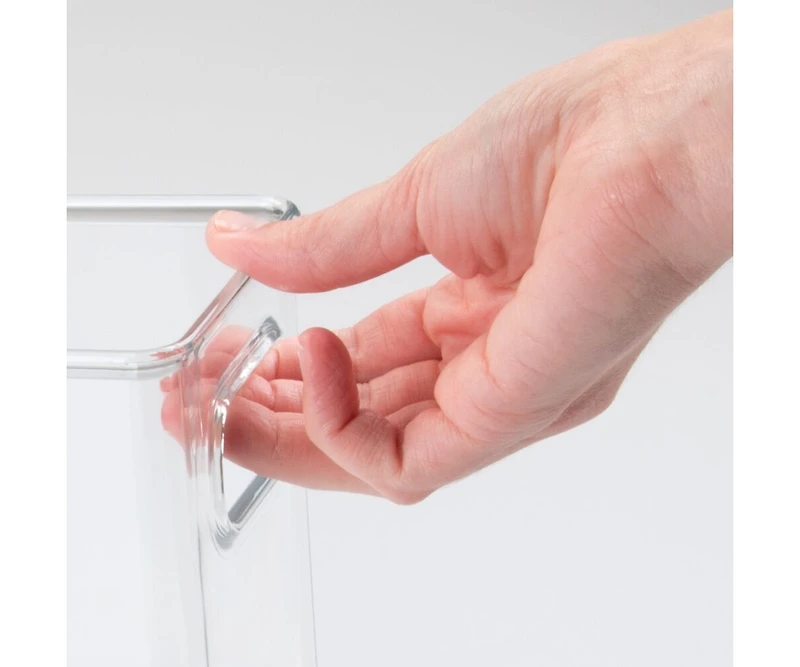 iDesign Set of 2 Pantry Storage Bins with Handles - Clear