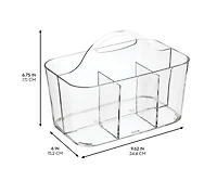 iDesign 4-Section Storage Caddy with Handle, Set of 2, Clear, Made in Usa