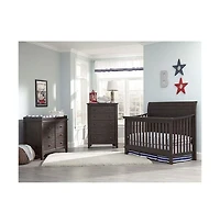 Westwood Design Taylor Farmhouse Wood Changer Topper in River Rock Brown