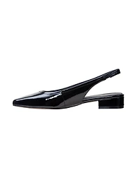Cielo | Leather Low Block Heel Slingback Pumps
