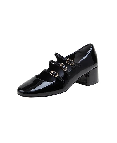 Linea Paolo Mariana | Tripple Strap Mary Jane Pumps
