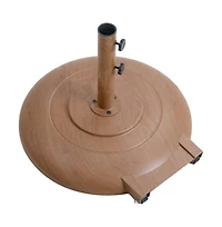Meridian Furniture Cozumel Teak Steel Patio Umbrella Base