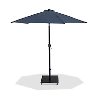 Meridian Furniture Fiji Grey Fabric / Matte Aluminum Patio Umbrella with Base Sets