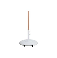 Meridian Furniture Fiji Beige Fabric / Matte White Aluminum Patio Umbrella with Base Sets