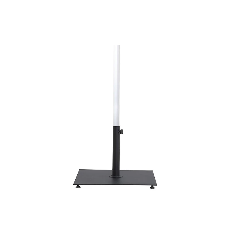 Meridian Furniture Amalfi Black With Cream Piping / Matte Black Metal Patio Umbrella with Base Sets