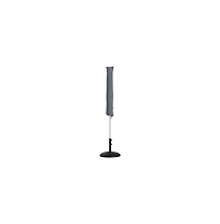 Meridian Furniture Amalfi Black With Cream Piping / Matte Black Metal Patio Umbrella with Base Sets