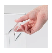 iDesign Fridge Storage Bin Set with Bottle Holder, Set of 8, Clear