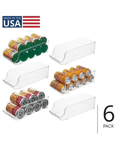 iDesign Stackable Soda Can Dispenser, Set of 6, Clear, Made in Usa