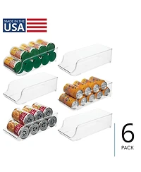 iDesign Stackable Soda Can Dispenser, Set of 6, Clear, Made in Usa