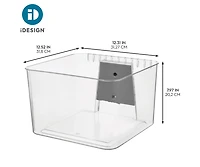 iDesign Medium Wall-Mounted Storage Bin and Bracket - Clear - Made in Usa