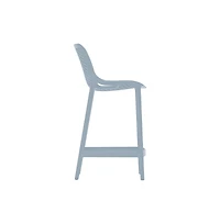 Meridian Furniture Mykonos Sky Blue Outdoor Patio Stool, Set of 4