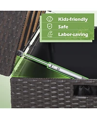 Akiudex 45 gallon outdoor storage bench with zippered liner