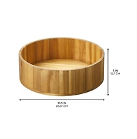 iDesign 10-Inch Round Acacia Wood Lazy Susan - Set of