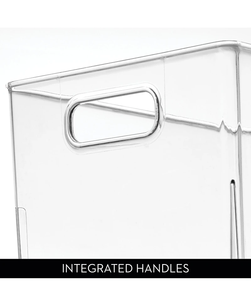 iDesign Small Stackable Bathroom Storage Bin - Set of 2 - Clear - Made in Usa