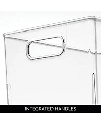 iDesign Small Stackable Bathroom Storage Bin - Set of 2 - Clear - Made in Usa