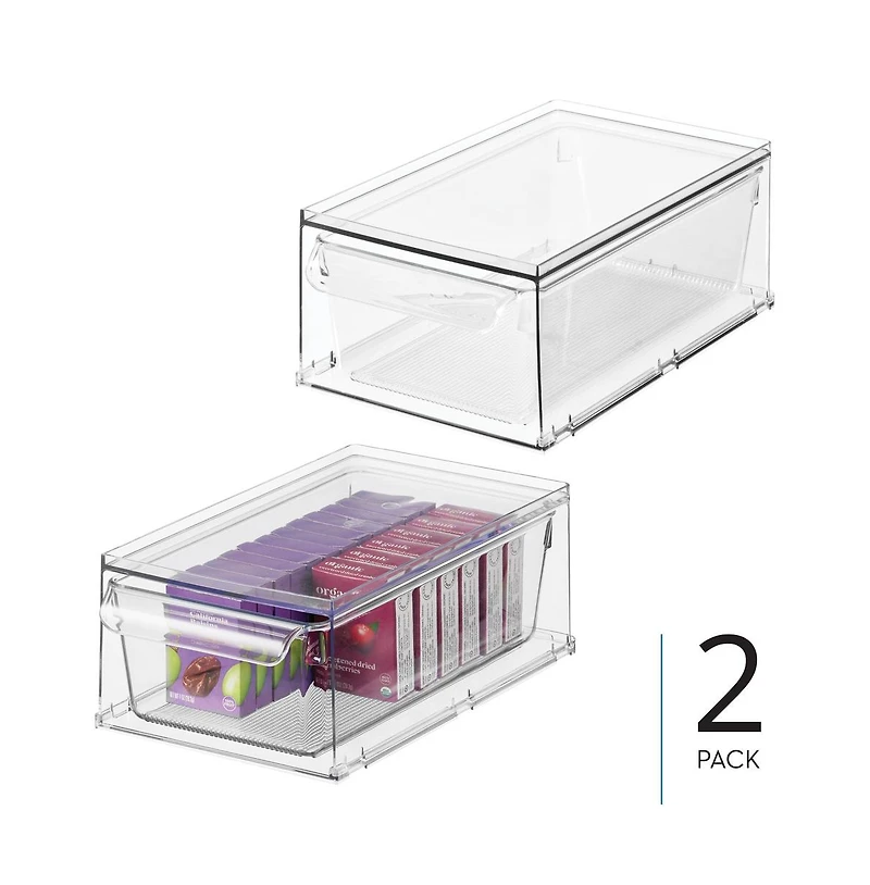 iDesign Stackable Storage Drawer for Fridge, Pantry, or Under Kitchen Sink - Clear