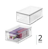 iDesign Stackable Storage Drawer for Fridge, Pantry, or Under Kitchen Sink - Clear