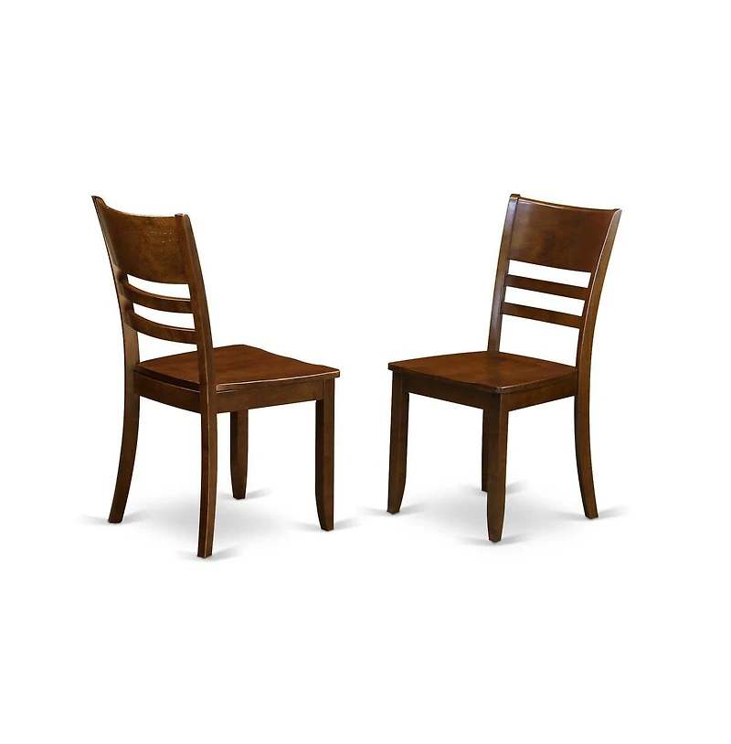 East West Furniture 5 Pc with 2 drop leaves and 4 Wood Kitchen Chairs in Espresso