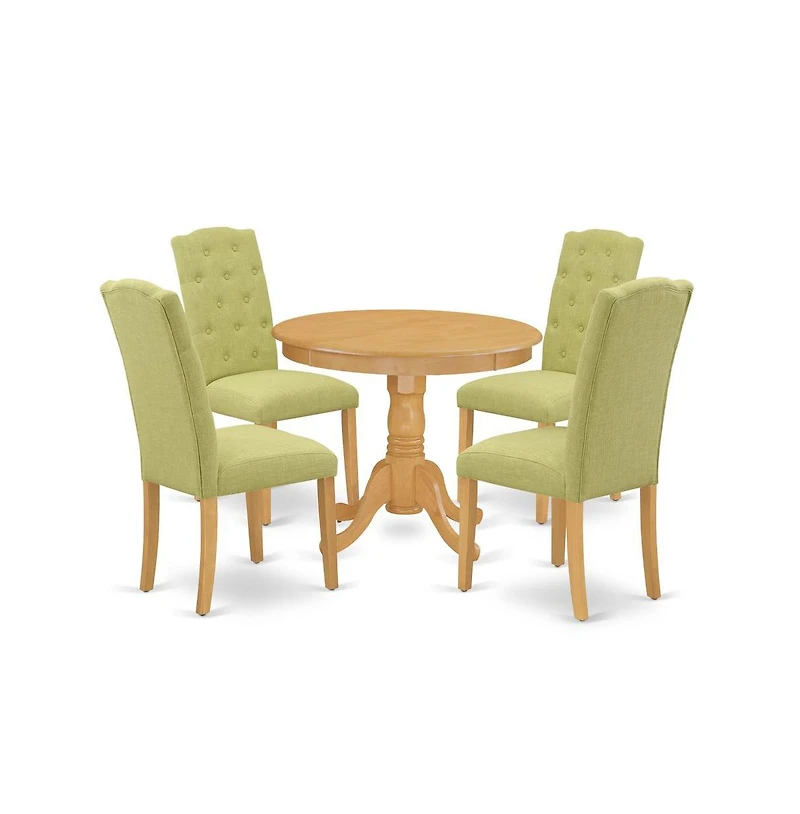 East West Furniture Dining Room Set Oak