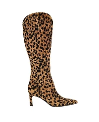 Guess Women's Palisa Wide Calf Tall Kitten Heel Dress Boots