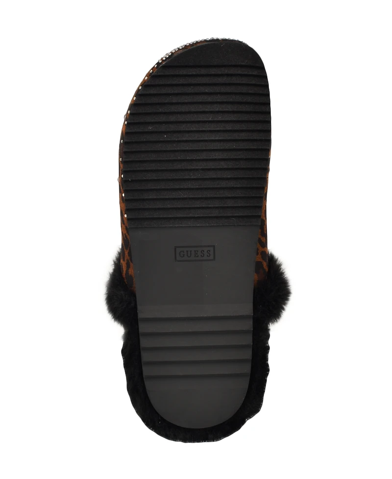 Guess Women's Gascona Embellished Cozy Slip-On Logo Clogs