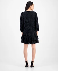Anne Klein Women's Blouson-Sleeve Burnout Shift Dress