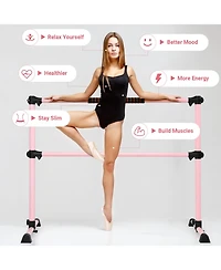 Akiudex Adjustable Freestanding Double Ballet Barre for Home or Studio