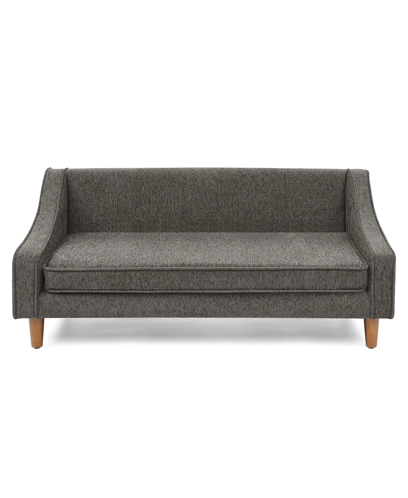 Gray Durable Elevated Dog Sofa Bed Pet Sofa with Modern Irregular Armrest Design Comfortable Soft Dog Sofa