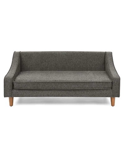 Gray Durable Elevated Dog Sofa Bed Pet Sofa with Modern Irregular Armrest Design Comfortable Soft Dog Sofa