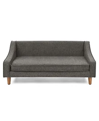 Gray Durable Elevated Dog Sofa Bed Pet Sofa with Modern Irregular Armrest Design Comfortable Soft Dog Sofa
