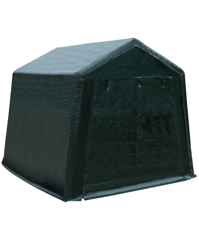 Akiudex Outdoor Carport Shed with Sidewalls and Waterproof Ripstop Cover - 8 x 14 Feet